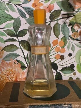 Vintage Avon Honeysuckle After Bath Freshener 8 Oz Glass Bottle Empty